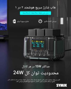 شارژر سه تایی Insta 360 Ace Pro 2 با صفحه نمایش و هوشمند - SYMIK/نماکم
