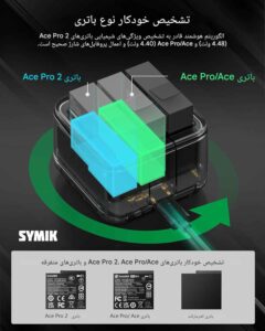 شارژر سه تایی Insta 360 Ace Pro 2 با صفحه نمایش و هوشمند - SYMIK/نماکم