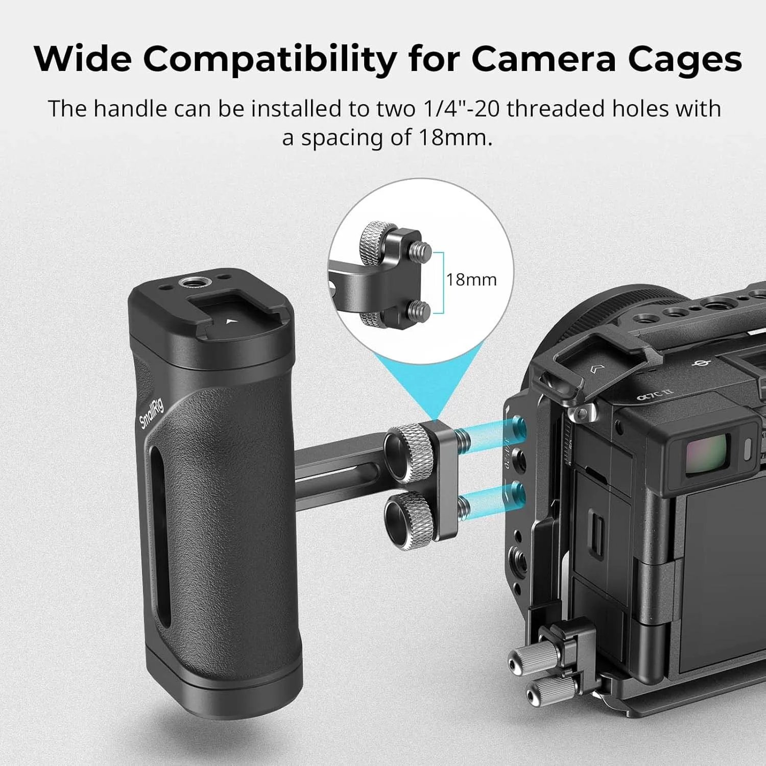 SmallRig Lightweight Mini Side Handle with Dual 1/4 inch/نماکم