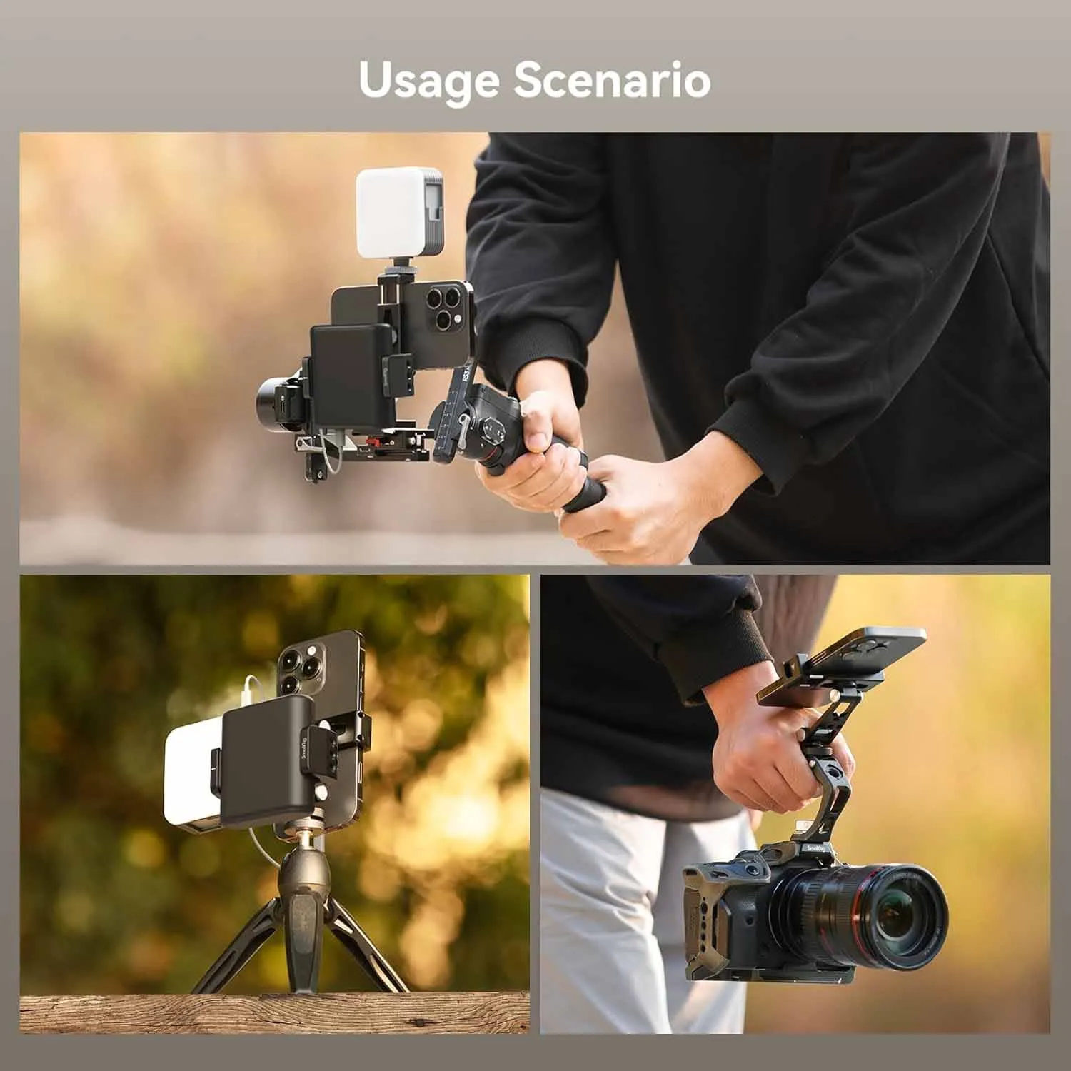 SmallRig Metal Phone Holder with Cold Shoe Mount/نماکم