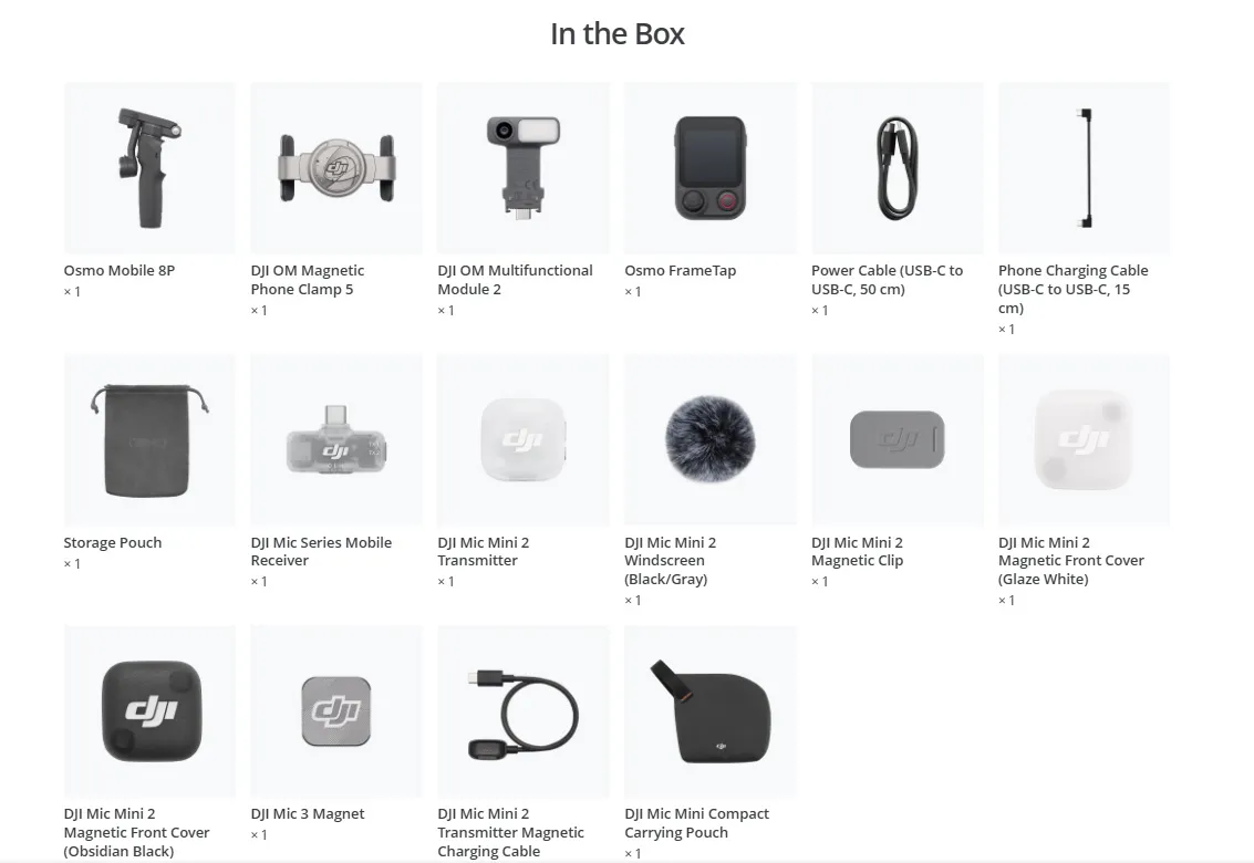 DJI Osmo Mobile 8p Smartphone Gimbal Creator Combo/نماکم